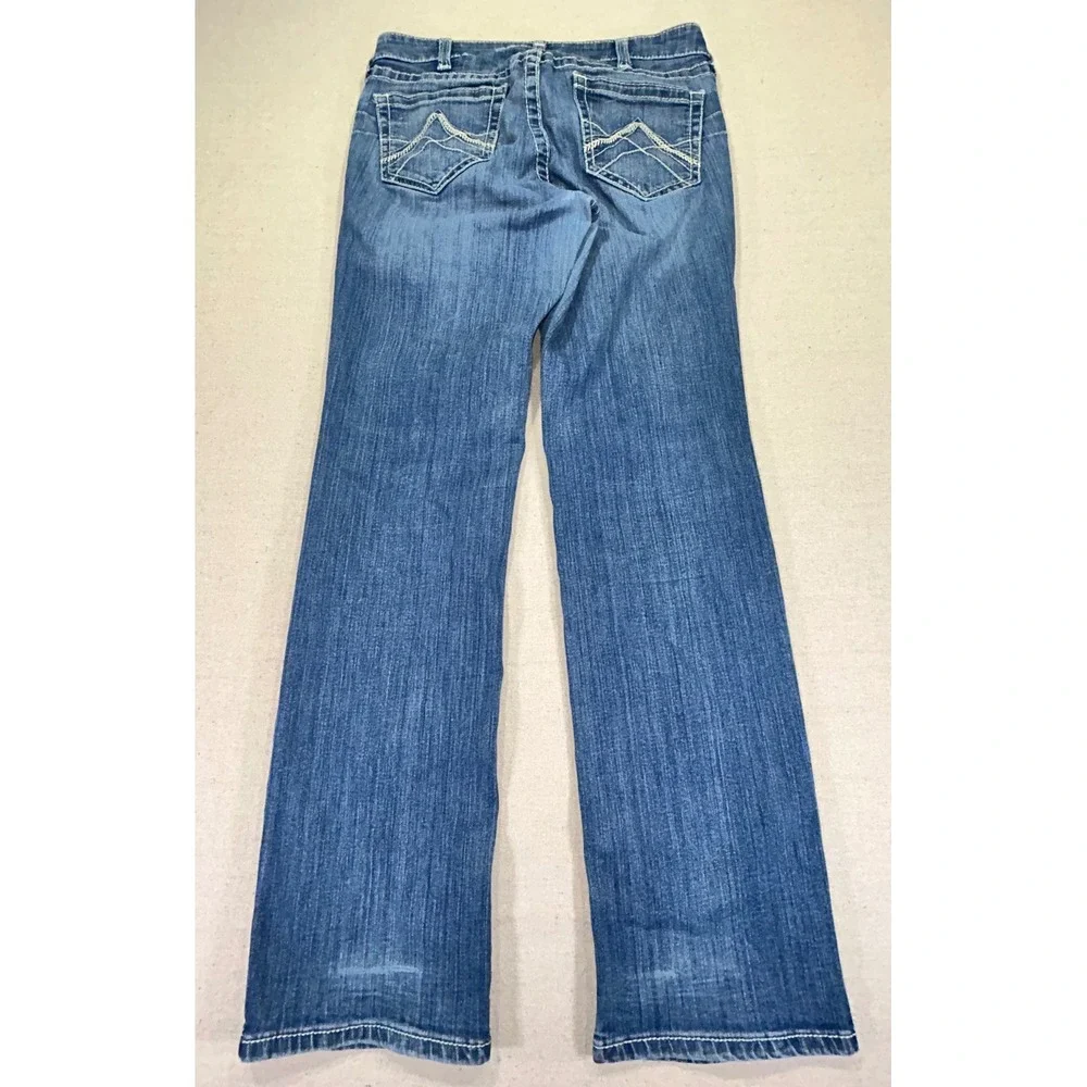 Ariat Men's 32L Denim Jeans Ocean Real Straight Heavy Stitch‎ Western Wear